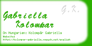 gabriella kolompar business card